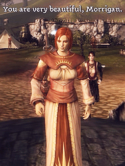 justicarrsamara:  pro-gay:  That one time Leliana wanted to take Morrigan ‘shopping' and