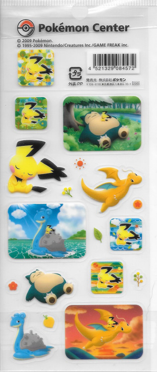 pokescans:Pokémon Center stickers, 2009.