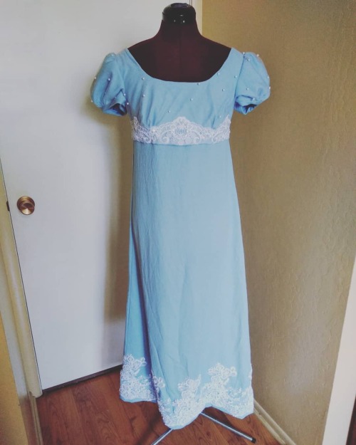 Made this beautiful Regency Gown for my sister’s b-day party. .The main body is made out of a 