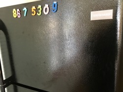 soulproprietorship:  Someone left number magnets on the fridge
