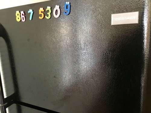 soulproprietorship:  Someone left number magnets on the fridge at my office.  I couldn’t resist. 