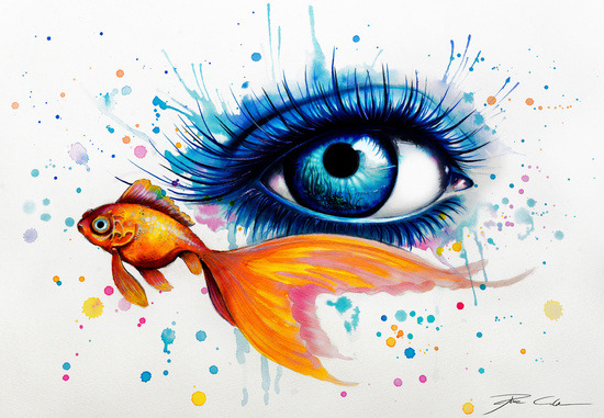 bestof-society6:    ART PRINTS BY PEEGEEARTS  “Rainbow Eye&quot; Open your