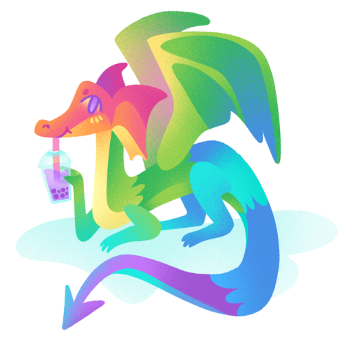 audreydraws:More neo art, my rainbow draik 