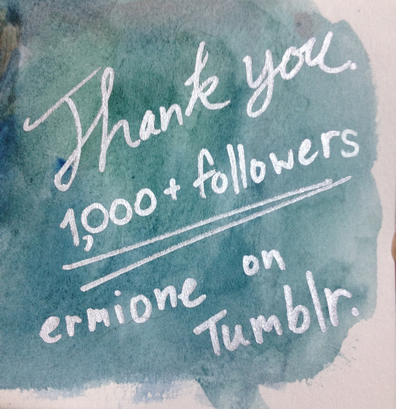 ermioney: My dream have come true. I finally have 1,000++ followers on Tumblr!! Thank