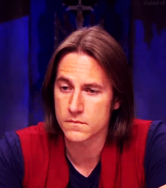 naturalfucking20:[ID: a series of four gifs from Critical Role featuring Laura and Matt roleplaying 