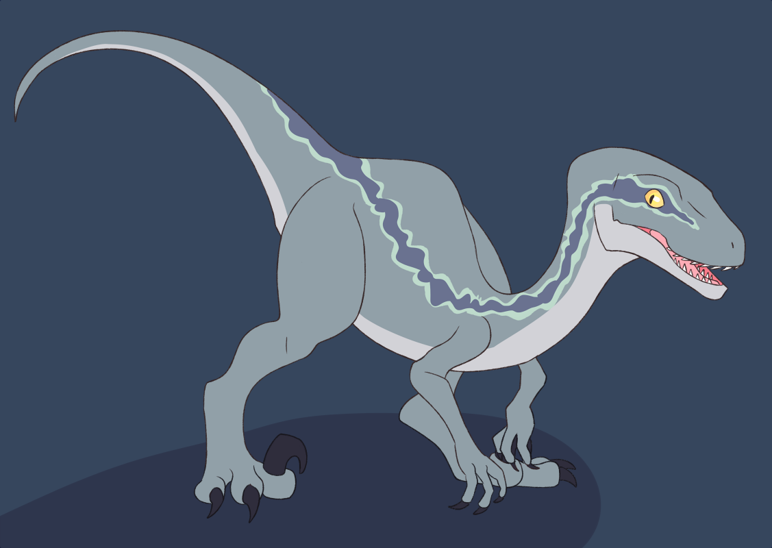 Blue is my favorite character in Jurassic World.(added the background-less, shade-less