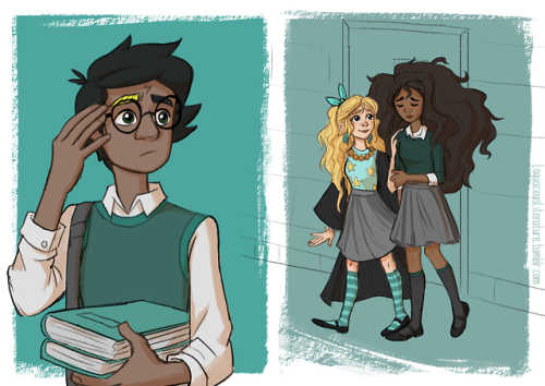 loquaciousliterature:  Yesss Luna, do it! You’re probably the only one who could pull off that look anyway… :) Phew! This is my longest comic to date. I didn’t want to cut out the Hermione sadness or the Luna goodness, so I decided to make it 13