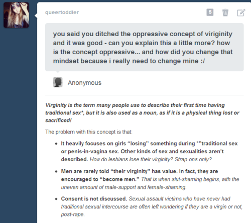 queertoddler:  The Concept of Virginity *Rebloggable by request! 