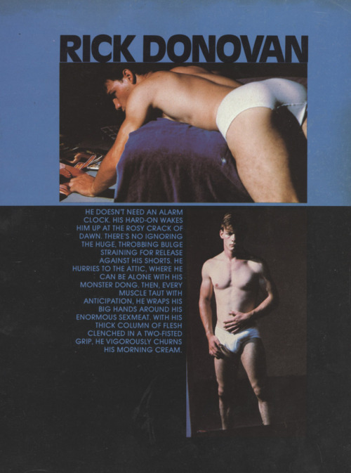 From THE BIGGER THE BETTER (1984) Model is Rick Donovan