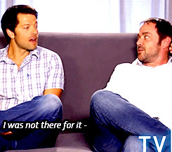 supermishamiga:  Misha’s face while Mark is talking about Jensen’s acting in