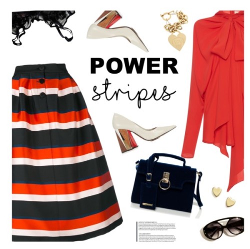 Big, Bold Stripes By Magdafunk Featuring Marni Shoes Liked On Polyvore