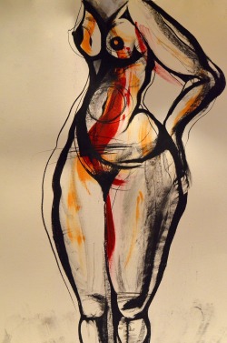 carmeljenkin-art:  Drawing by Carmel Jenkin,Modest