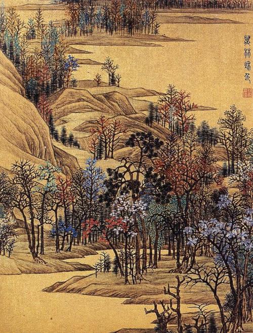 forevernoon:  Ren Xiong (1820 - 1857) Ten-thousand Autumn Trees, c1856.