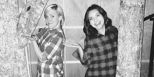 highwaytohell-a:  Favorite queer youtube couples:  ↳  Hannah Hart &amp; Ingrid