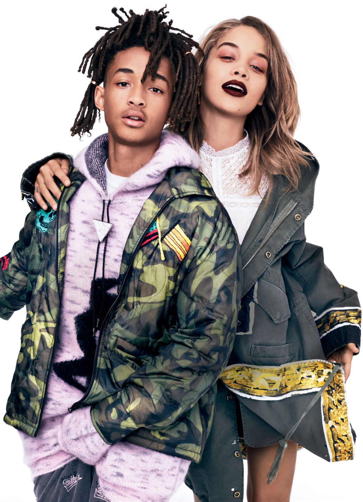 joynavon:  celebritiesofcolor:  Jaden Smith and Jasmine Sanders for Glamour Magazine