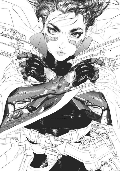 theartofmany:Artist: Landy R. AndrianaryTitle: gunnm (wip)“Trying a new style inspired by Yuki