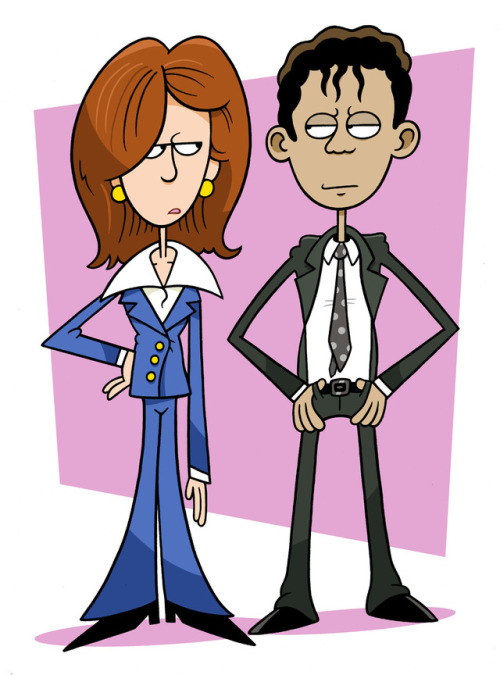 Agents Angela Ray and Antonio Reyes from Thimbleweed Park (PC, 2017), made by Terrible Toybox, an Am