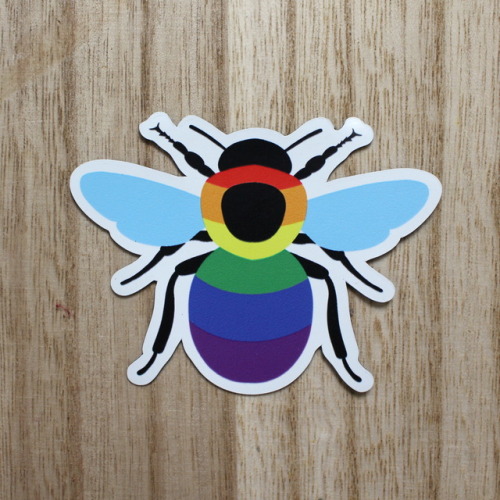 New in the Brilliant Botany Shop: Rainbow Bee Magnets!A few folks asked for magnets of my rainbow pr