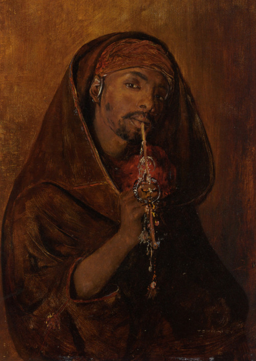 oldpaintings:The Moorish Smoker by Gyula Tornai (Hungarian, 1861–1928)