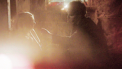 twin-flames:  damon and elena + lights 