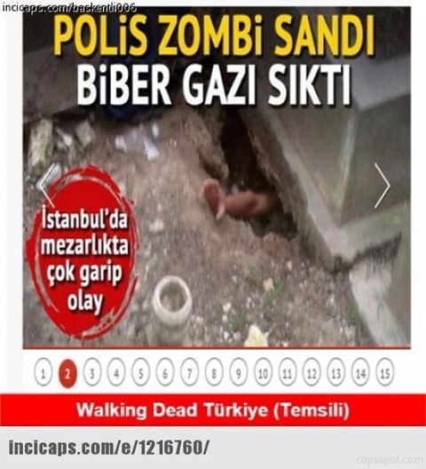 POLİS ZOMBİ SANDI BİBER...