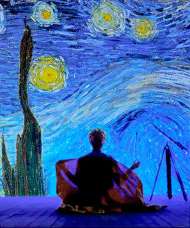 flowerjungkookie:art series: The Starry Night by Vincent van Gogh, June 1889 + Intro: Serendipity by