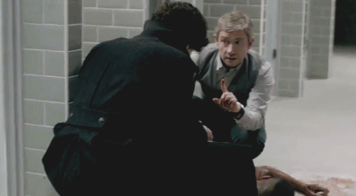 tisnotmydivison:fyeahfreebatch:xAlso: Martin almost presses his fake-blood covered fingers to Benedi