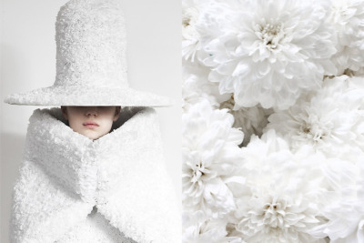 whereiseefashion:
“ Match #118
Gareth Pugh Fall 2014 photographed by Dimitri Hyacinthe for AnOther Magazine | White Dahlias
More matches here
”