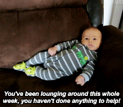 queenconsuelabananahammock:  murderwhitepeople:  People asking babies to undertake adult workloads is one of my favourite things  And he’s just looking like, “Fuck out my face. Teletubbies is on, and you blocking the screen.” 