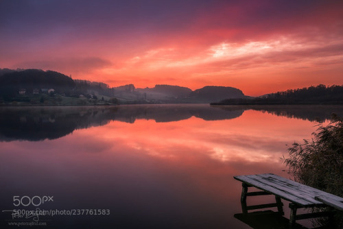 Morning at the lake by Saintek