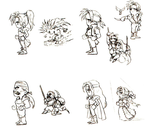 fuckyeahvideogamesartworks: vgjunk: Tetsuya Nomura’s Final Fantasy VI concept art. mish, when 