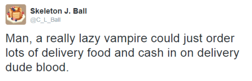 randomhatthief: spookyscaryfrog:  I have headcanons about what vampires should be.  and they are perfect 