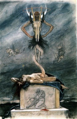 fleurdulys:  Sacrifice - Felicien Rops 1883 