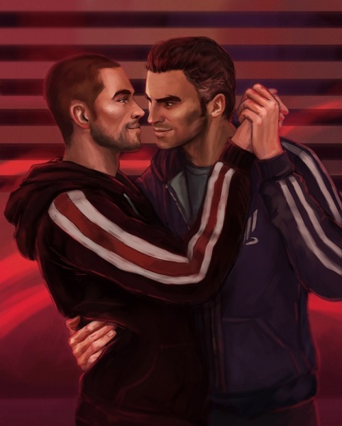 blueteaparty:  An absolutely GORGEOUS commission I received from @xla-hainex! John and Kaidan practi