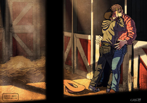 yaoi-crave:  Cowboy AU by Cris-Art