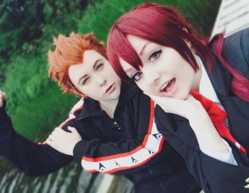 catmerch:  Seijuro and Gou met up after classes by the pond~（ゝ。∂ ）♡