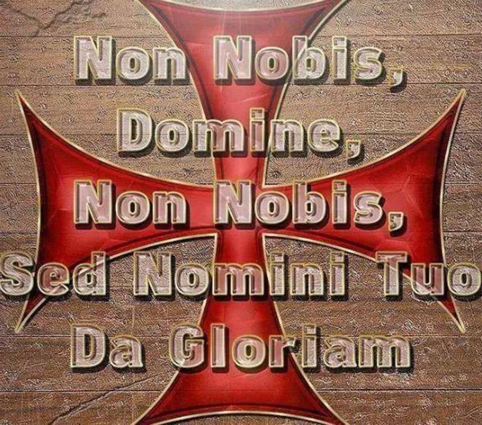 Patch Non nobis Domine non nobis sed nomini tuo da gloriam Motto 9cm#34104