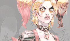 godvegeta:  Harley Quinn through the Arkham series