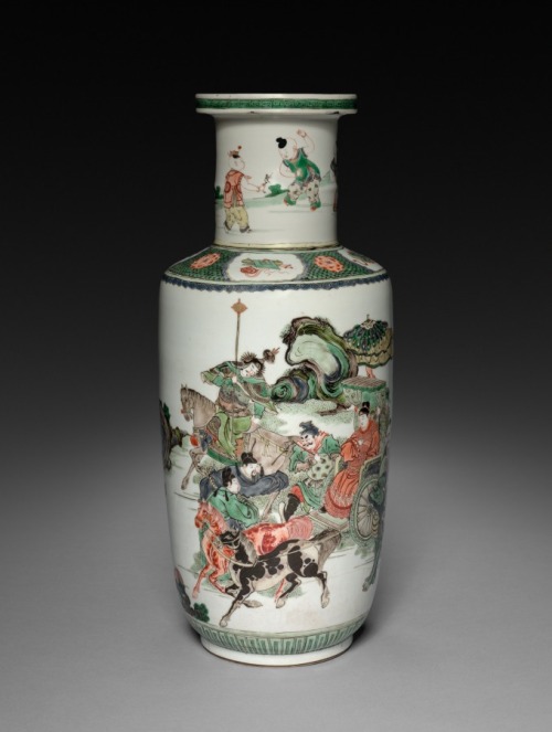 Vase with Decoration of Figures in Chariots, 1622-1722, Cleveland Museum of Art: Chinese ArtMedium: 
