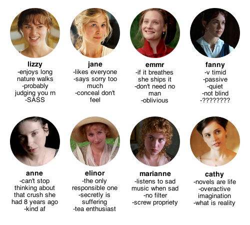 waitingformrrochester:tag yourself: austen heroine edition