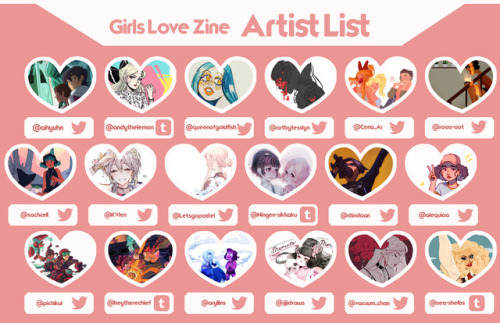 glzine: We are super excited to bring you the artist list for Girls Love Zine! There are 60 ama