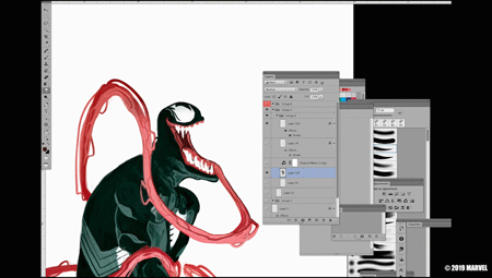marvelentertainment:Quickdraw: 2018 Marvel Young Gun artist Mike del Mundo brings Venom to life. (x)