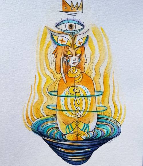 Lil watercolor abouts piritual elevation, meditation, love and energy flows.Would love to tattoo it 
