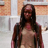 atlantafive:  ten days of the walking dead →  three characters [3/3]⤷ m i c h o n n ei was gone for a long time. but then andrea brought me back. your dad brought me back. you did.