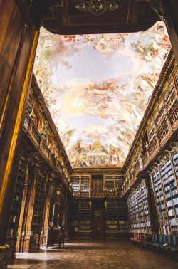 wanderthewood:Library at Strahov Monastery, Prague, Czech Republic by aubreyrose