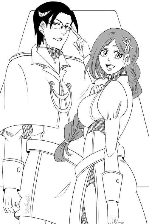 dangerousbride:  Future Uryuu and Orihime!!