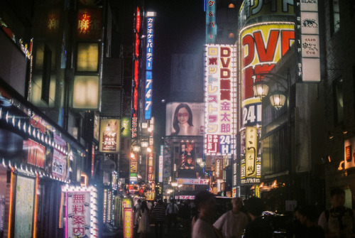 Shinjuku at Night / Tokyo, on 35mm film / Nikon F300.Here come some bulk film photos!by Benjamin And