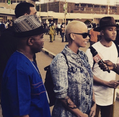 fckyeahprettyafricans:Amber Rose in NigeriaCape Verde (part)I didn’t know she went to Naija