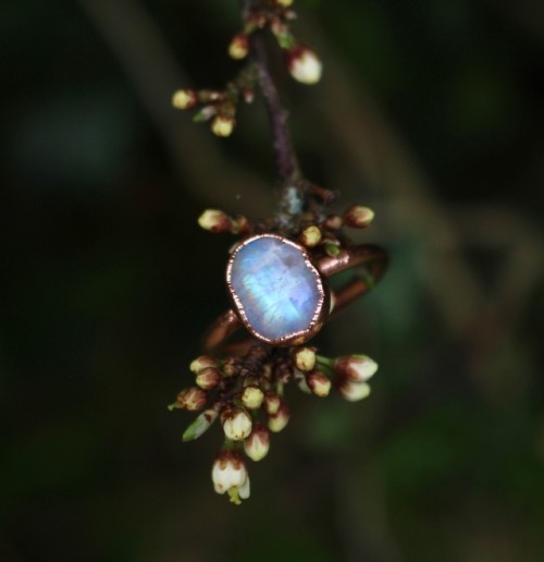 Rainbow Moonstone &amp; Copper Ring Just added this sweet one along with a couple of others to e