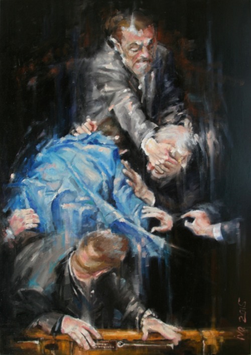 Tatiana Ivchenkova (Russian, b. Russia, based Paris, France) - Demons, 2015  Paintings: Oil on Canva